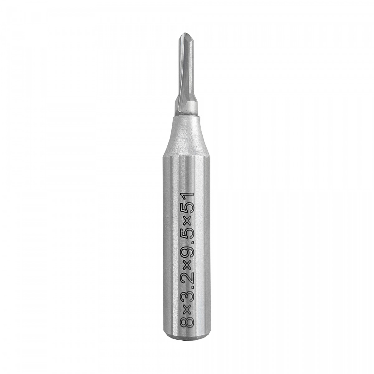 Фреза пазовая DELTA TOOLS R=1.6 D=3.2х9.5х51 S=8 круглый нос (пальчиковая) 202.4801 фото
